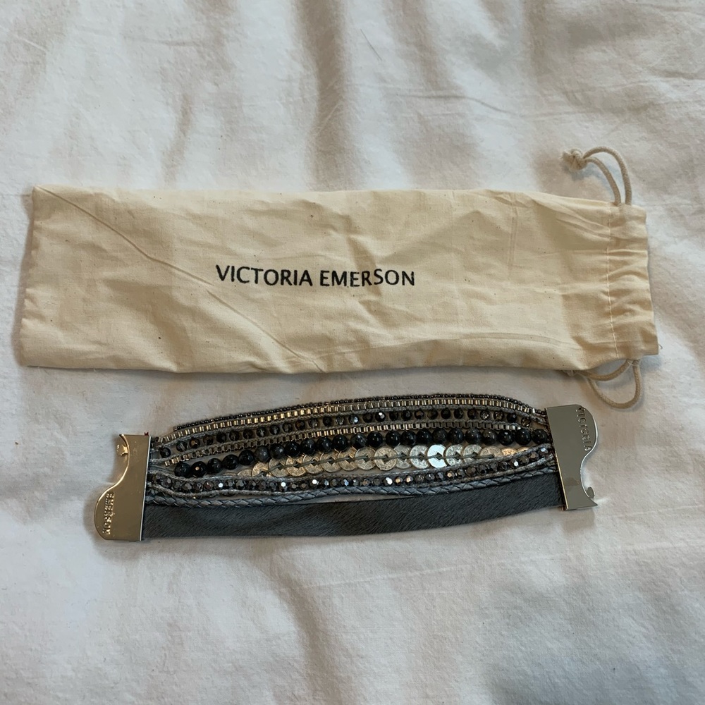 Victoria Emerson Silver and Black Bracelet